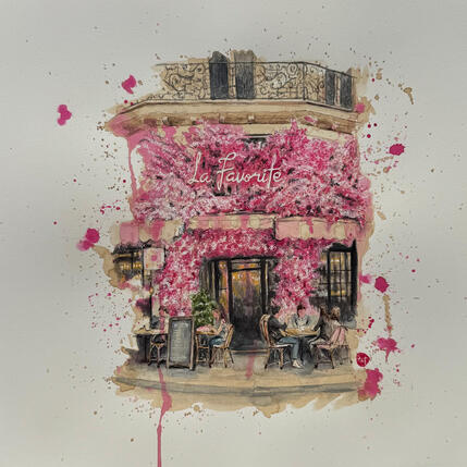 Pintura La favorite café  por Flament Audrey | Pintura