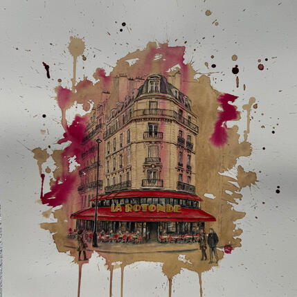 Pintura Café La Rotonde por Flament Audrey | Pintura