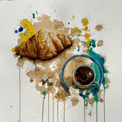 Pintura éveil du matin à la parisienne  por Flament Audrey | Pintura