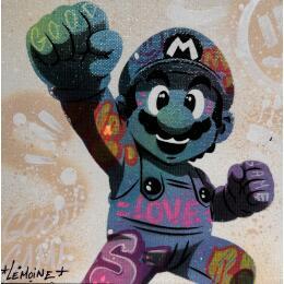 Painting Mario by Lemoine Mael | Painting