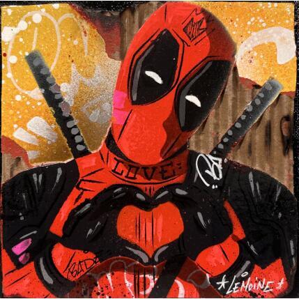 Painting Deadpool Fire by Lemoine Mael | Painting