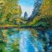Peinture Le jardin aux marais par Amblard Florence | Tableau Impressionnisme Nature Acrylique