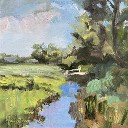 Peinture F1 26LS194-slootje-F1 par Lynden (van) Heleen | Tableau Figuratif Huile Marine, Paysages