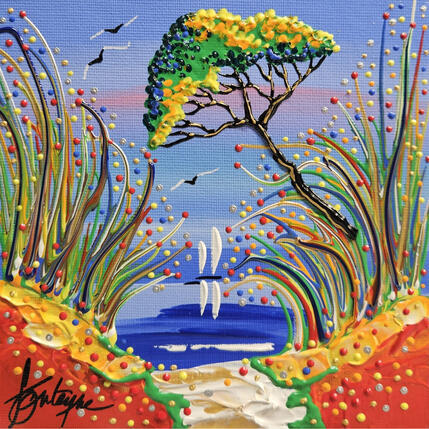 Peinture L'arbre et ton chemin par Fonteyne David | Tableau Figuratif Acrylique