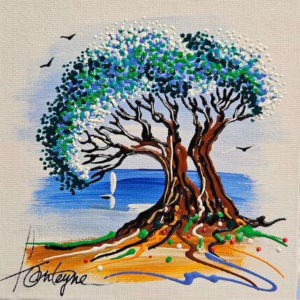 Peinture Sur notre île par Fonteyne David | Tableau Figuratif Acrylique