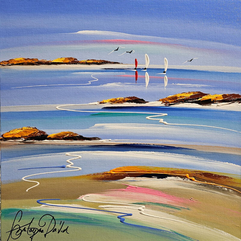 Painting Les beaux espaces by Fonteyne David | Painting Figurative Acrylic