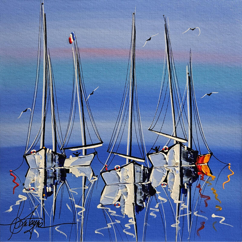 Painting Pleine lévitation by Fonteyne David | Painting Figurative Acrylic