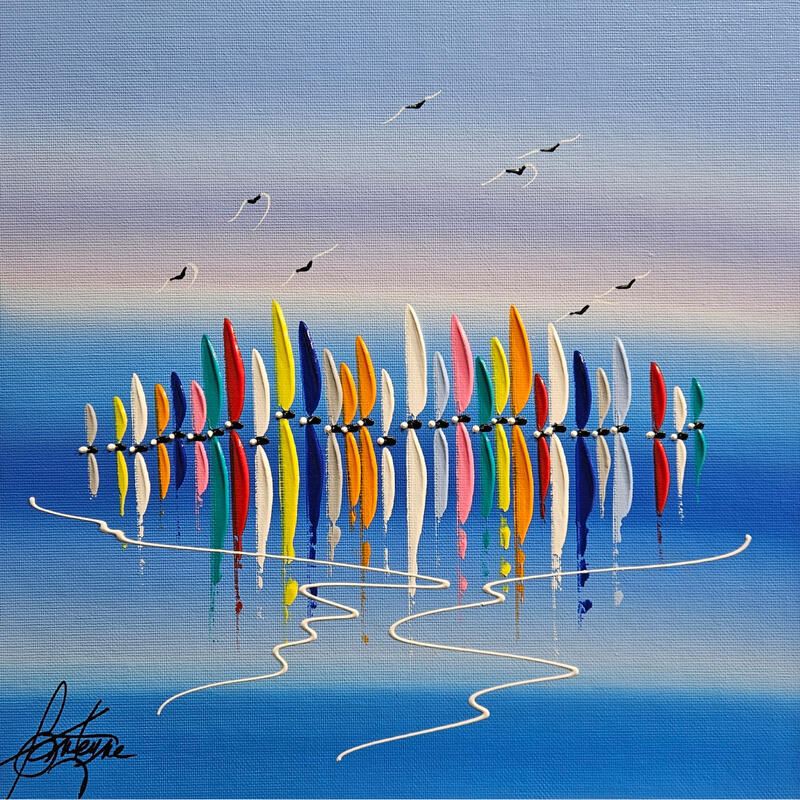 Painting Mer cosmique by Fonteyne David | Painting Figurative Acrylic