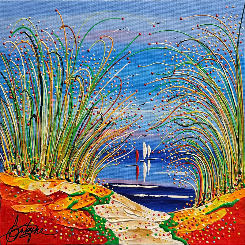 Painting Les fleurs de ta passion by Fonteyne David | Painting Figurative Acrylic