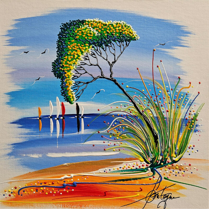 Painting Bonnes vacances by Fonteyne David | Painting Figurative Acrylic