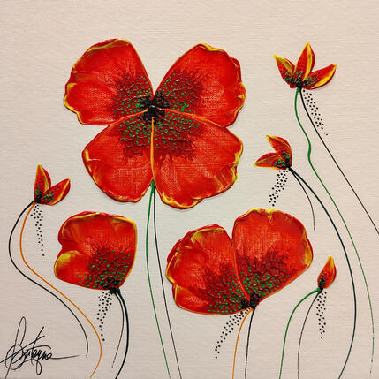 Painting Fleur de poète by Fonteyne David | Painting Figurative Acrylic