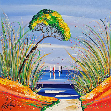 Painting Par delà les mers by Fonteyne David | Painting Figurative Acrylic