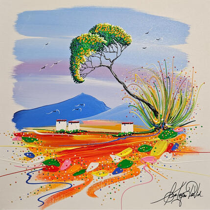 Painting Les maisons du soleil by Fonteyne David | Painting Figurative Acrylic