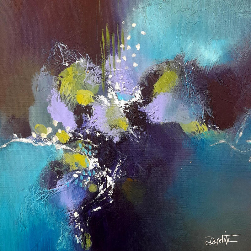 Painting Ce petit plus by Dupetitpré Roselyne | Painting Abstract Minimalist Acrylic