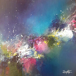 Gemälde Promesse bleue von Dupetitpré Roselyne | Gemälde