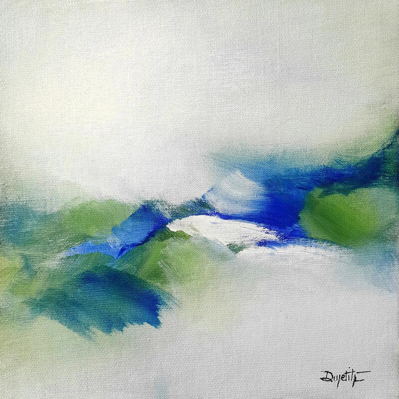 Painting Caresse by Dupetitpré Roselyne | Painting Abstract Minimalist Acrylic