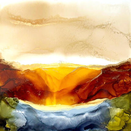 Painting Dune 2963 by Depaire Silvia | Painting Abstract Acrylic