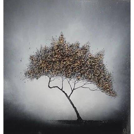 Painting L'appel de la nature by Rey Julien | Painting Figurative Gold leaf