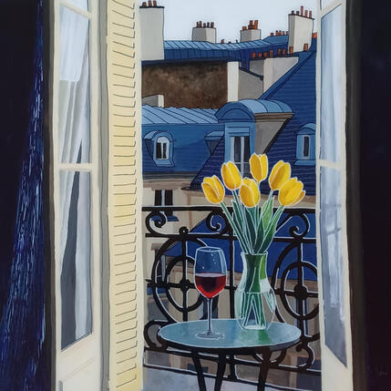 Peinture Haussmann avait choisi un rouge tanique par Auriol Philippe | Tableau