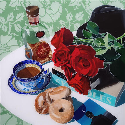 Peinture L'énigme des trois continents intriguait René par Auriol Philippe | Tableau Figuratif Acrylique, Plexiglas, Posca Natures mortes