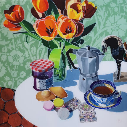 Peinture Gengis se réjouissait des perspectives par Auriol Philippe | Tableau