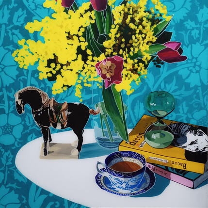 Peinture A l'aube, le passage des saisons affectait Gengis par Auriol Philippe | Tableau Figuratif Acrylique, Plexiglas, Posca Natures mortes