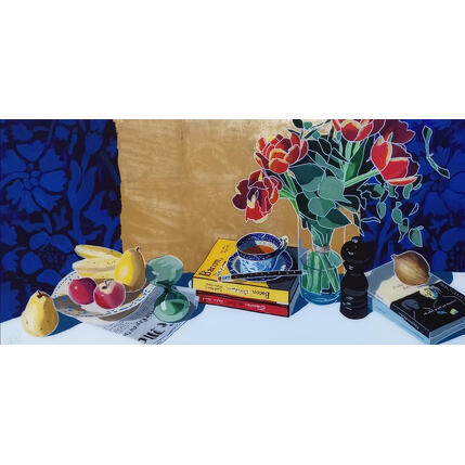 Painting Andy partageait le secret des maitres anciens by Auriol Philippe | Painting Figurative Acrylic, Plexiglass, Posca Still-life