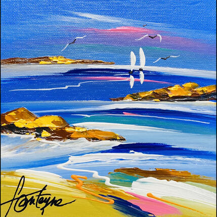 Painting Bord d'eau by Fonteyne David | Painting Figurative Acrylic