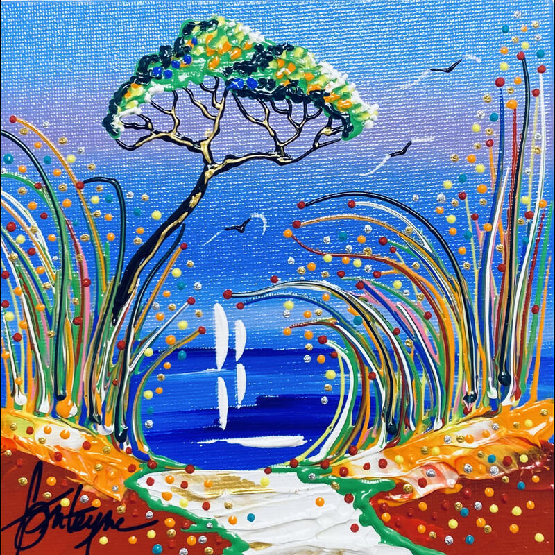 Peinture Le chemin à Toulon par Fonteyne David | Tableau Figuratif Acrylique