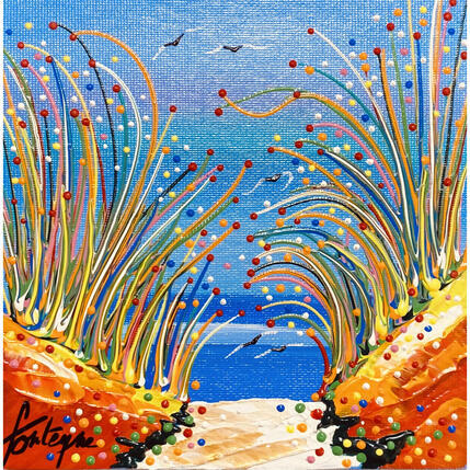 Painting Faisons l'amour en chemin by Fonteyne David | Painting Figurative Acrylic