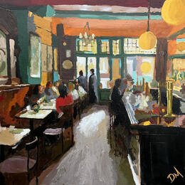 Gemälde Colours of the café von Murgatroyd Daniel | Gemälde