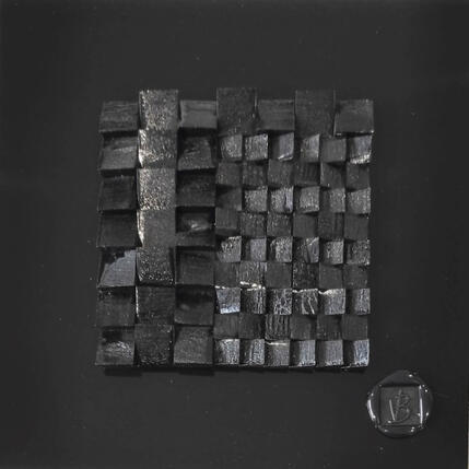 Peinture Shizuoka par Bauquel Véronique | Tableau Abstrait Collage Minimaliste