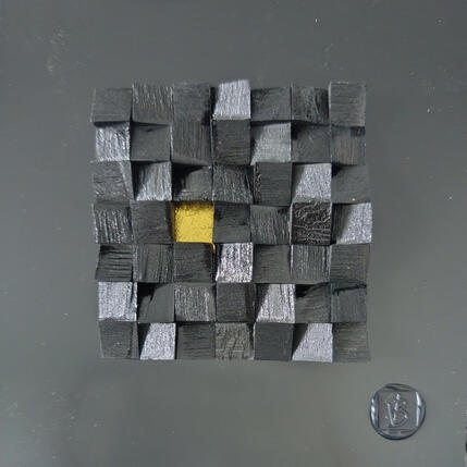 Peinture Morris par Bauquel Véronique | Tableau Abstrait Collage Minimaliste