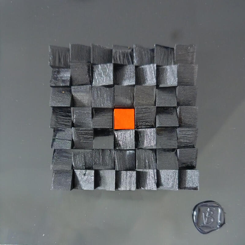 Painting Linz by Bauquel Véronique | Painting Abstract Minimalist Gluing