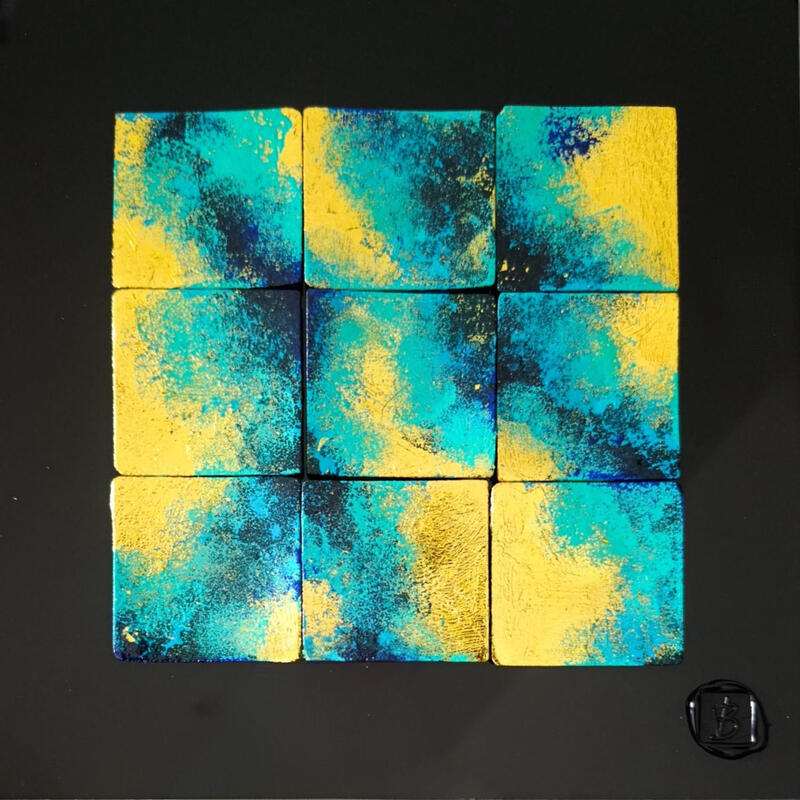 Painting Heat by Bauquel Véronique | Painting Abstract Minimalist Gluing