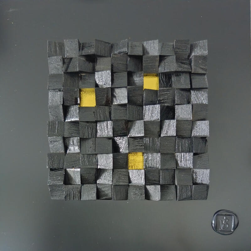 Painting Pelam by Bauquel Véronique | Painting Abstract Minimalist Gluing