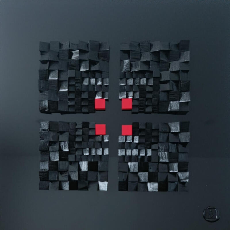 Painting Longford by Bauquel Véronique | Painting Abstract Minimalist Gluing