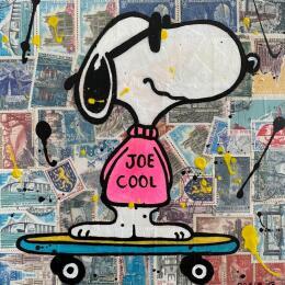 Painting Joe cool by Marie G.  | Painting Pop-art Acrylic, Gluing, Wood Pop icons