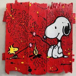 Painting Saint-Valentin by Marie G.  | Painting Pop-art Acrylic, Wood Pop icons