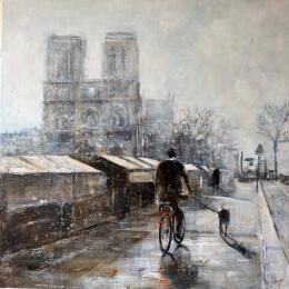 Gemälde Sunday Morning in Paris von Solveiga | Gemälde  Acryl