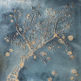 Pintura Arbre bleu por Trébucq Marion  | Pintura