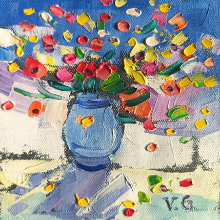 Painting Impression in vase by Georgieva Vanya | Painting Figurative Oil Landscapes
