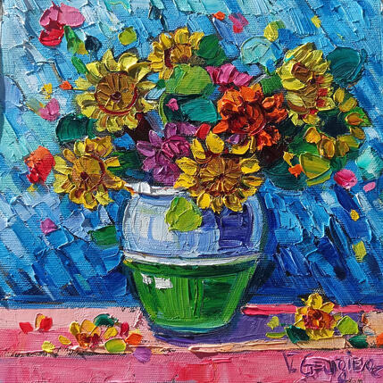 Painting A Captured Piece of Summer by Georgieva Vanya | Painting Figurative Oil Landscapes