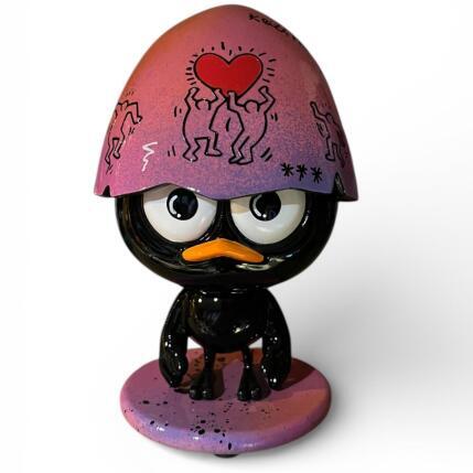 Sculpture P'TIT CALI HARING by Le Marquis | Sculpture Pop-art Acrylic, Ceramics Pop icons