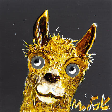 Painting PREVOYUS by Moogly | Painting Raw art Acrylic, Pigments, Resin Animals