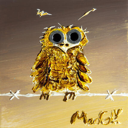 Painting SPECTACULUS by Moogly | Painting Raw art Acrylic, Pigments, Resin Animals