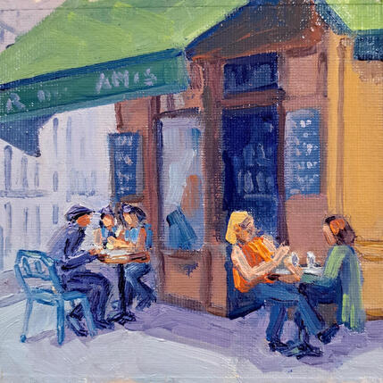 Peinture Le bar des amis par Aliamus Béatrice | Tableau
