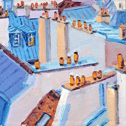 Peinture Les toits de Paris par Aliamus Béatrice | Tableau