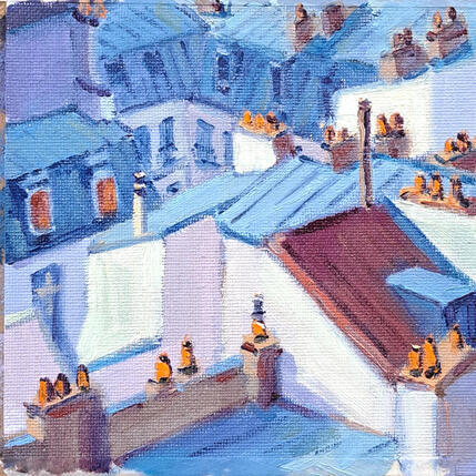 Peinture Sur les toits par Aliamus Béatrice | Tableau