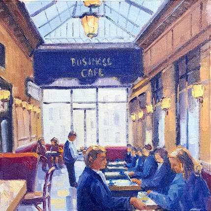 Peinture Working café par Aliamus Béatrice | Tableau